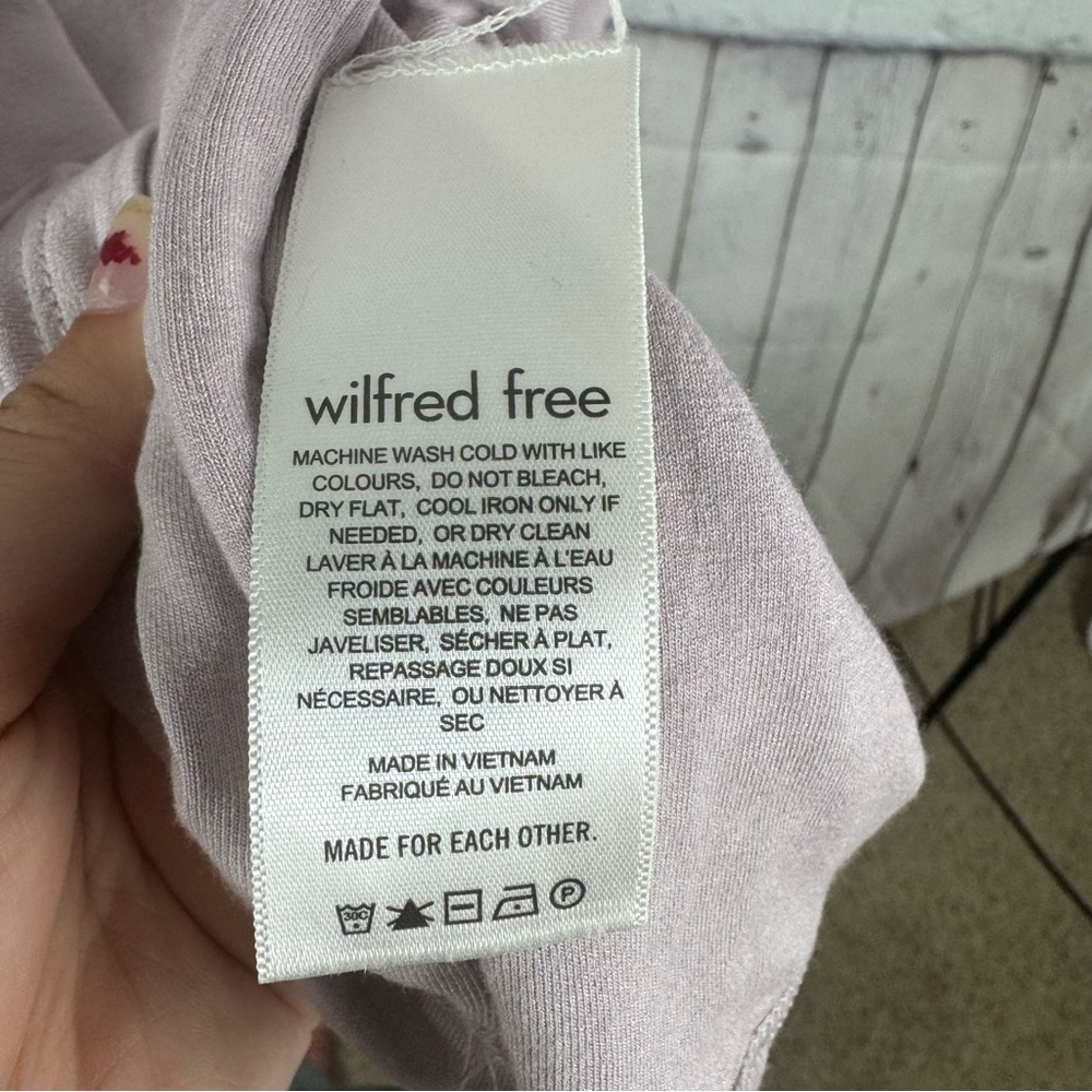 Aritzia Wilfred Free Light Purple Bodycon T-Shirt Dress Size Small - Picture 6 of 6